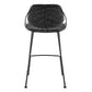 Set of Two Leaf Black Counter Stools By Homeroots