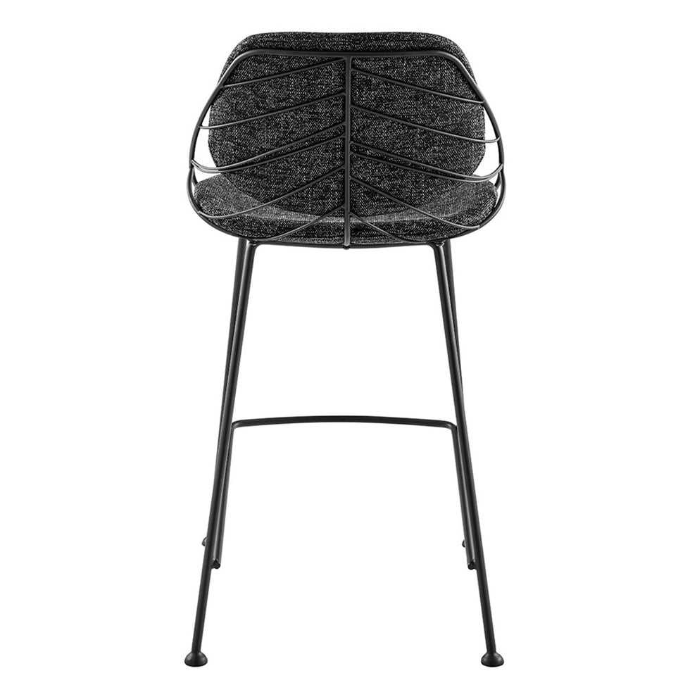 Set of Two Leaf Black Counter Stools By Homeroots | Counter Stools | Modishstore - 5