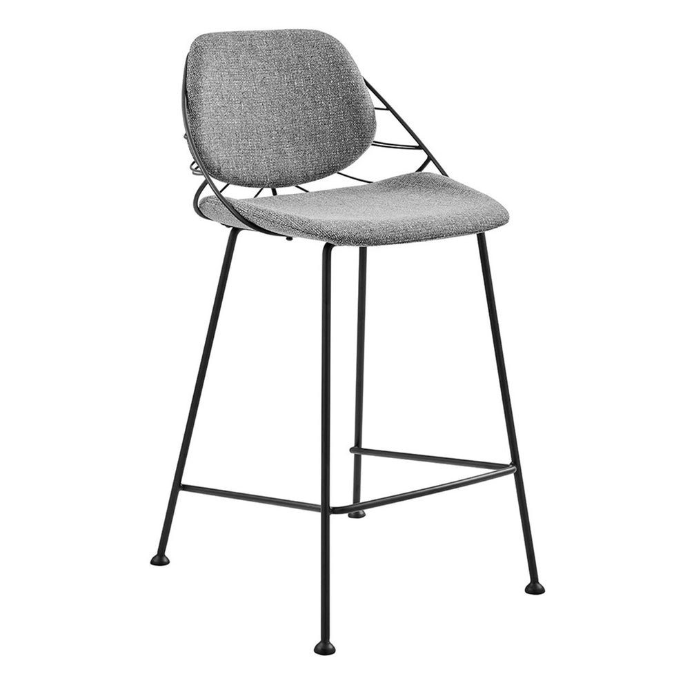 Set of Two Leaf Gray Counter Stools By Homeroots | Counter Stools | Modishstore - 2