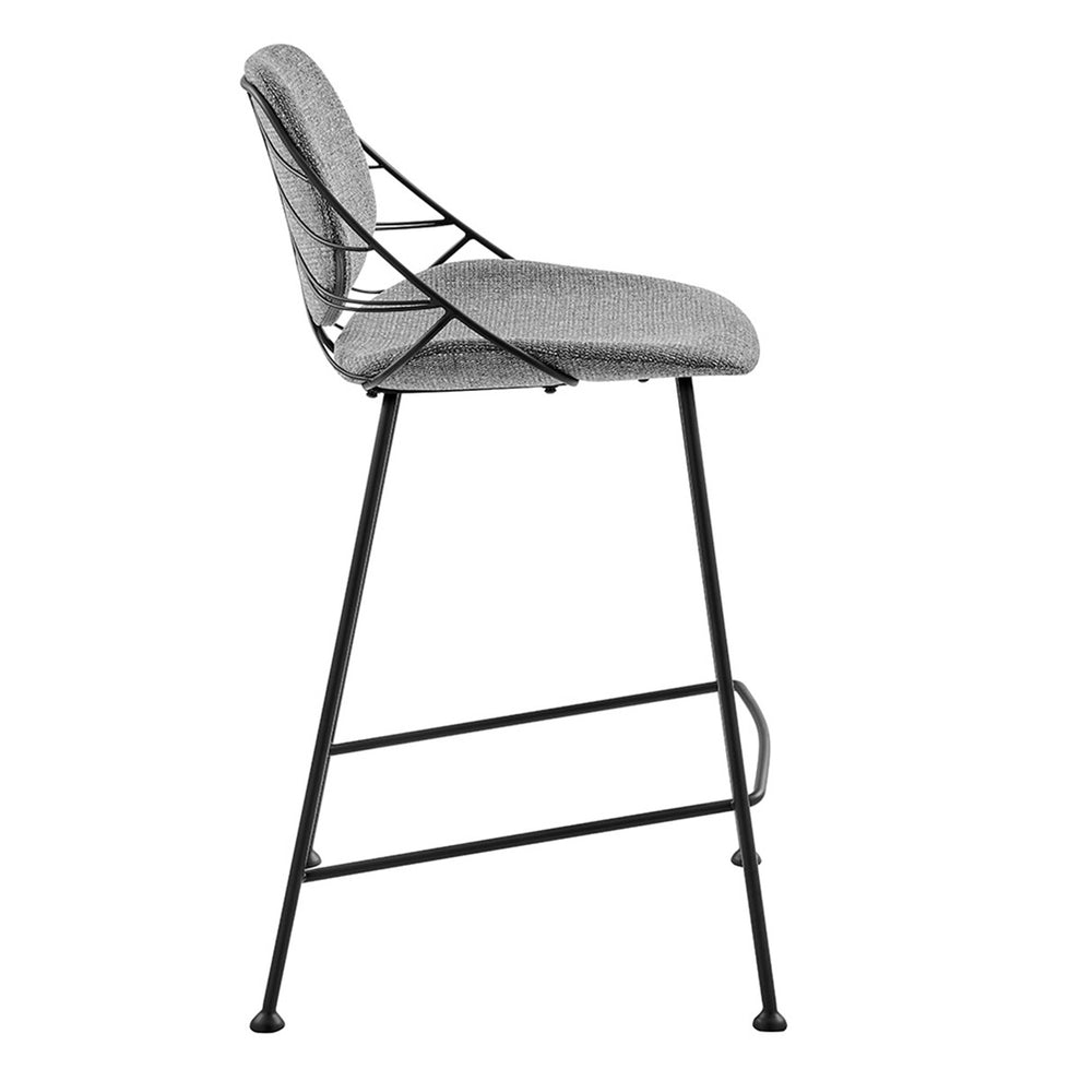 Set of Two Leaf Gray Counter Stools By Homeroots | Counter Stools | Modishstore - 3