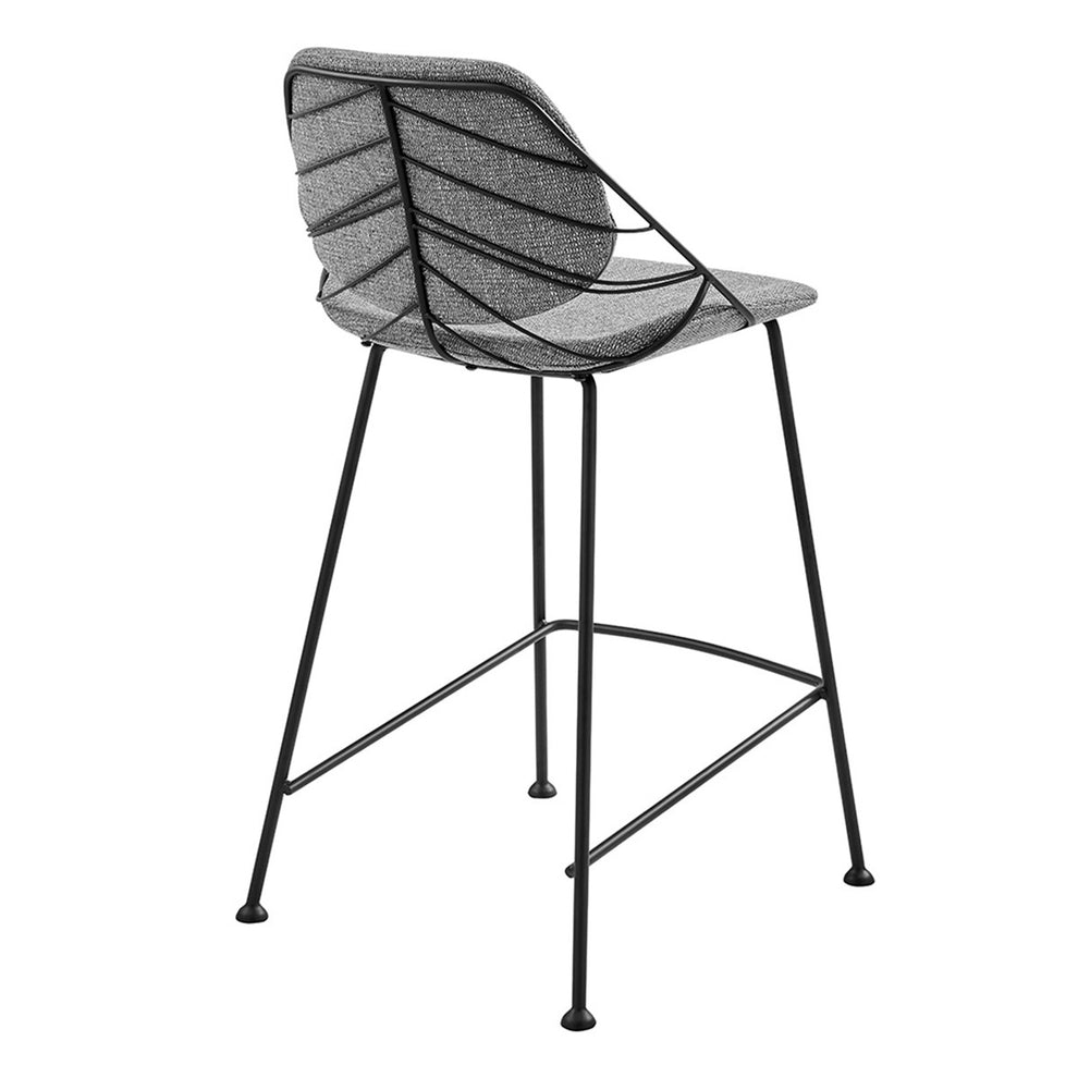 Set of Two Leaf Gray Counter Stools By Homeroots | Counter Stools | Modishstore - 4