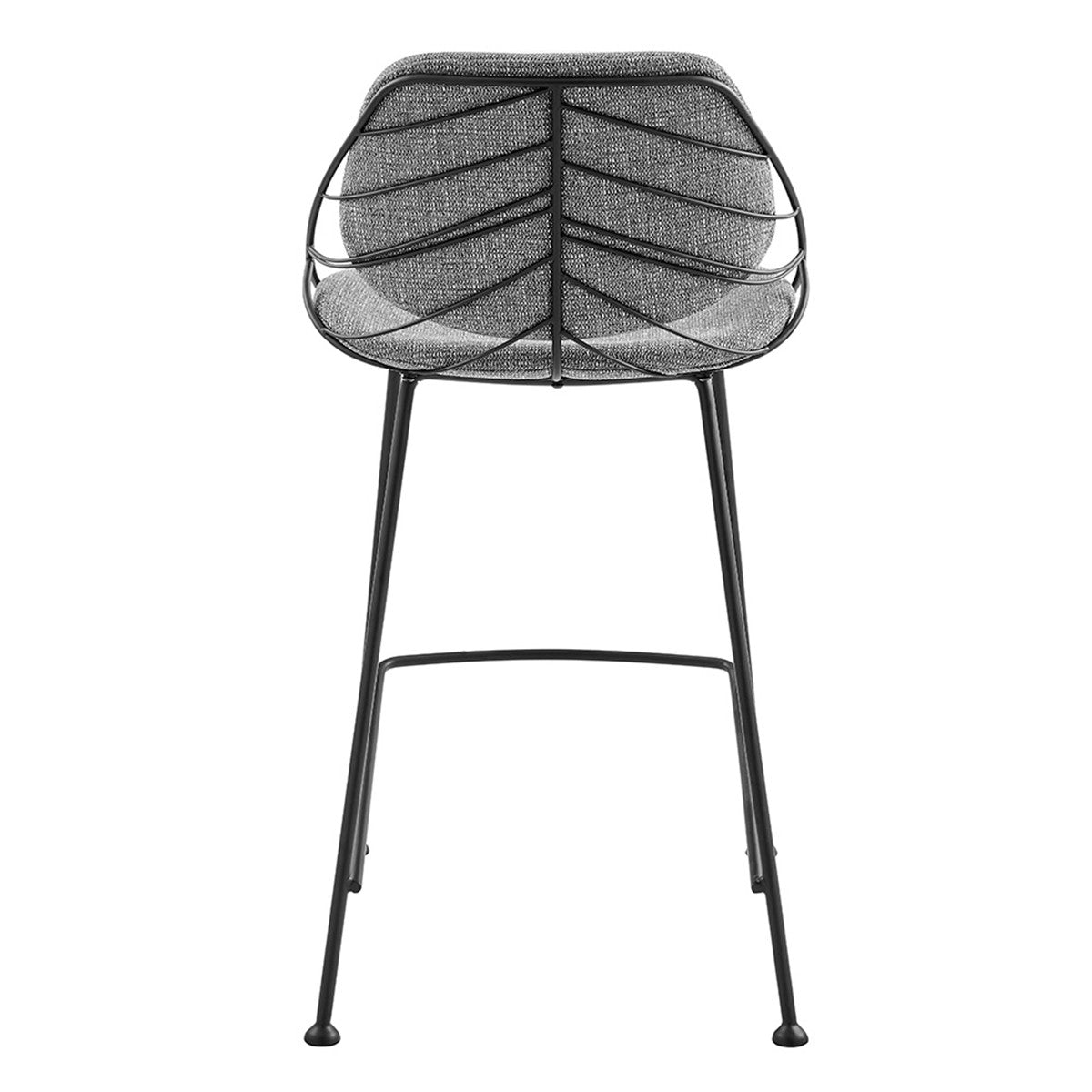 Set of Two Leaf Gray Counter Stools By Homeroots
