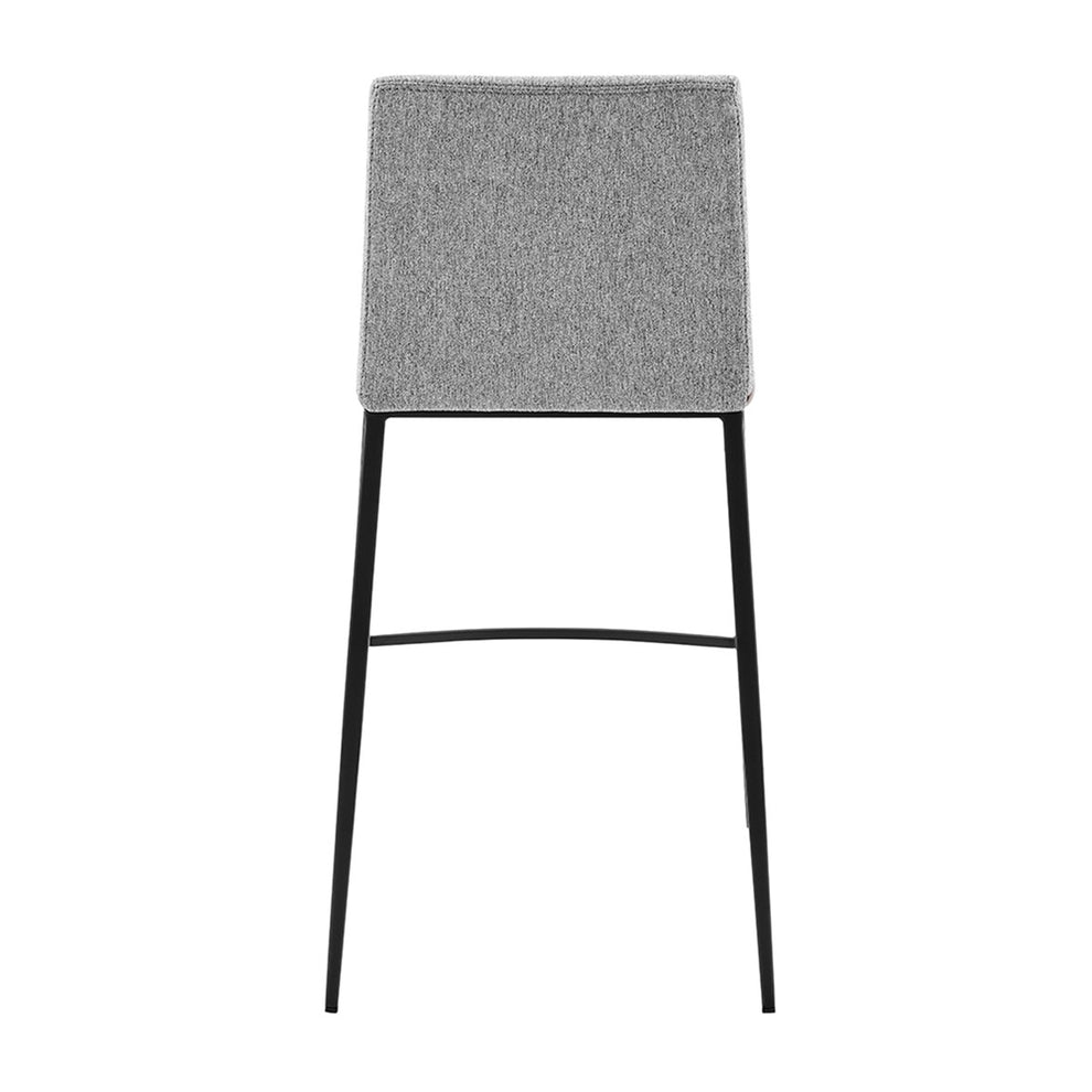 Set Of Two 36" Brown And Black Steel Low Back Counter Height Bar Chairs With Footrest By Homeroots | Bar Stools | Modishstore - 6