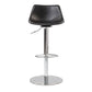 40" Black And Silver Steel Swivel Low Back Bar Height Chair With Footrest By Homeroots | Bar Stools | Modishstore