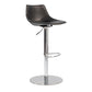 40" Black And Silver Steel Swivel Low Back Bar Height Chair With Footrest By Homeroots