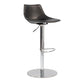 40" Black And Silver Steel Swivel Low Back Bar Height Chair With Footrest By Homeroots | Bar Stools | Modishstore - 3