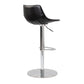40" Black And Silver Steel Swivel Low Back Bar Height Chair With Footrest By Homeroots | Bar Stools | Modishstore - 5