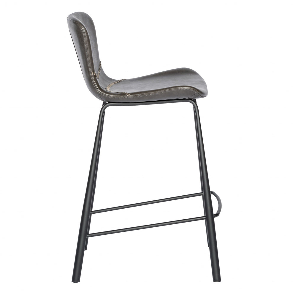 Set of Two Charcoal Counter Stools By Homeroots | Counter Stools | Modishstore - 3