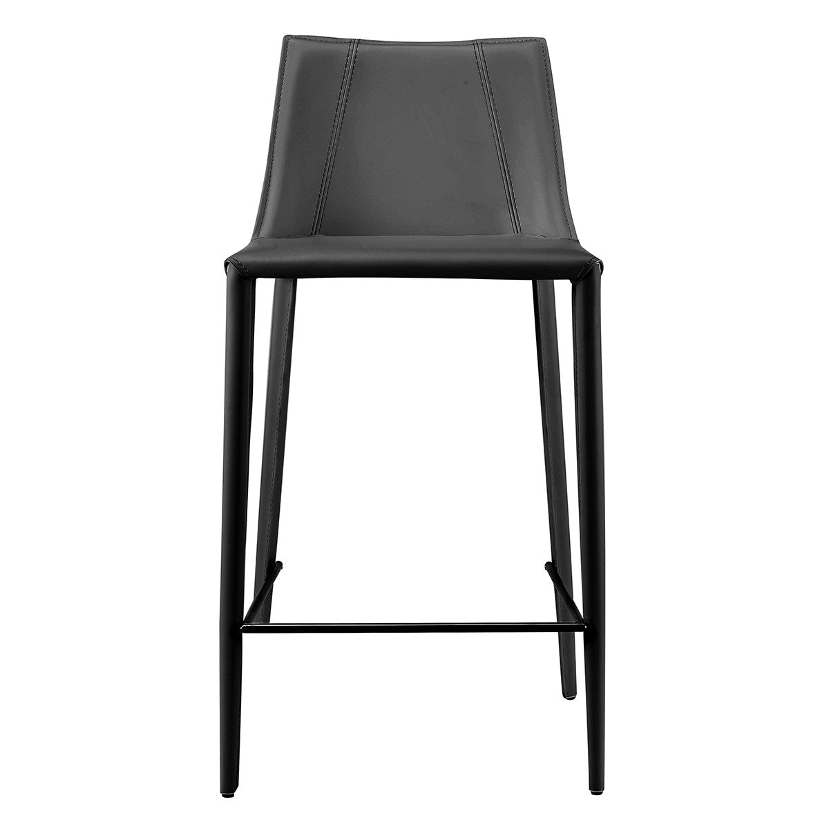 Rich Black Faux Leather Counter Stool By Homeroots | Counter Stools | Modishstore