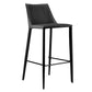 40" Black Steel Low Back Bar Height Chair With Footrest By Homeroots | Bar Stools | Modishstore - 3