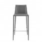 40" Gray Steel Low Back Bar Height Chair With Footrest By Homeroots | Bar Stools | Modishstore