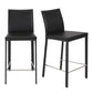 Set Of Two 37" Black Steel Low Back Counter Height Bar Chairs With Footrest By Homeroots | Bar Stools | Modishstore - 5