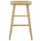 30" Light Natural Brown Solid Wood Bar Stool By Homeroots