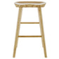 30" Light Natural Brown Solid Wood Bar Stool By Homeroots | Bar Stools | Modishstore - 2