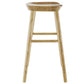30" Light Natural Brown Solid Wood Bar Stool By Homeroots | Bar Stools | Modishstore - 4