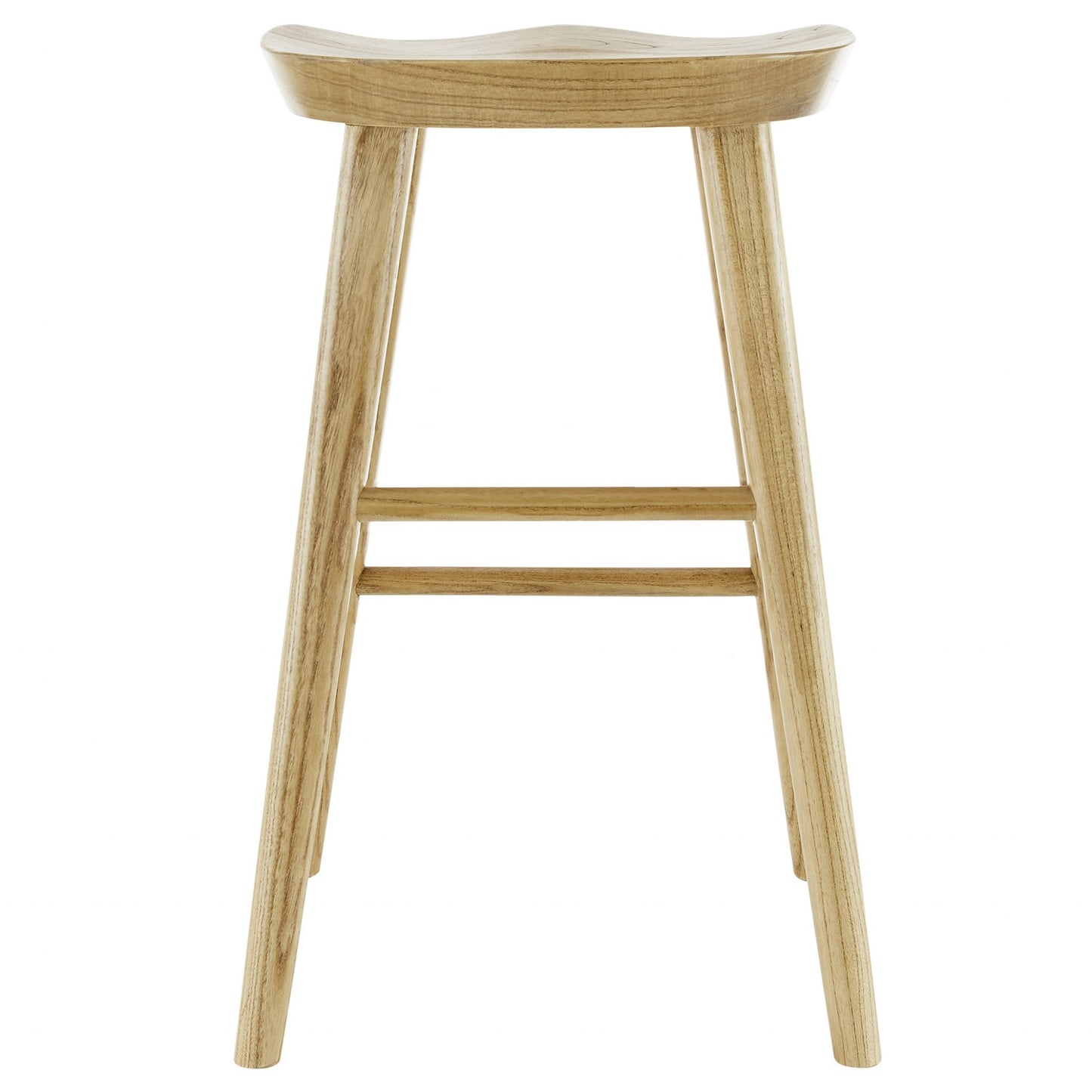 30" Light Natural Brown Solid Wood Bar Stool By Homeroots | Bar Stools | Modishstore - 6