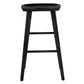 30" Black Solid Wood Bar Stool By Homeroots | Bar Stools | Modishstore