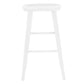 30" White Solid Wood Bar Stool By Homeroots