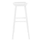 30" White Solid Wood Bar Stool By Homeroots