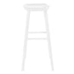 30" White Solid Wood Bar Stool By Homeroots | Bar Stools | Modishstore - 4