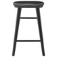 26" Black Solid Wood Counter Stool By Homeroots | Bar Stools | Modishstore - 2