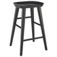 26" Black Solid Wood Counter Stool By Homeroots