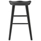 26" Black Solid Wood Counter Stool By Homeroots | Bar Stools | Modishstore - 6
