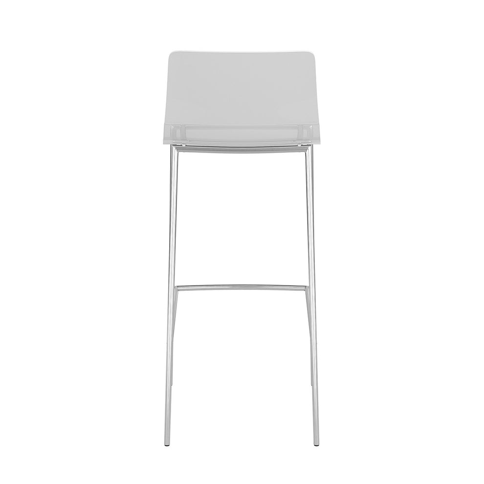 Set of Two Contemporary Acrylic and Nickel Bar Stools By Homeroots | Bar Stools | Modishstore - 4