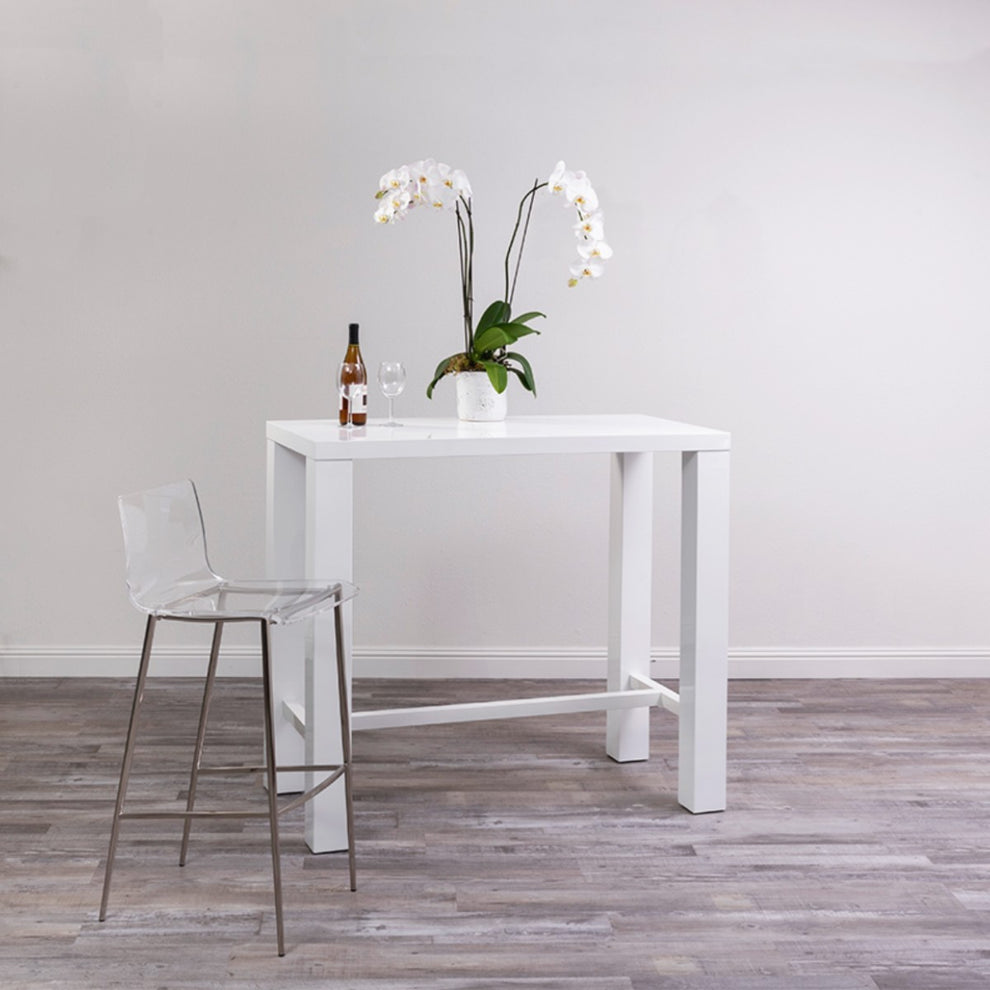 Set of Two Contemporary Acrylic and Nickel Bar Stools By Homeroots | Bar Stools | Modishstore - 6