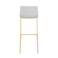 Set of Two Contemporary Acrylic and Gold Bar Stools By Homeroots | Bar Stools | Modishstore - 5