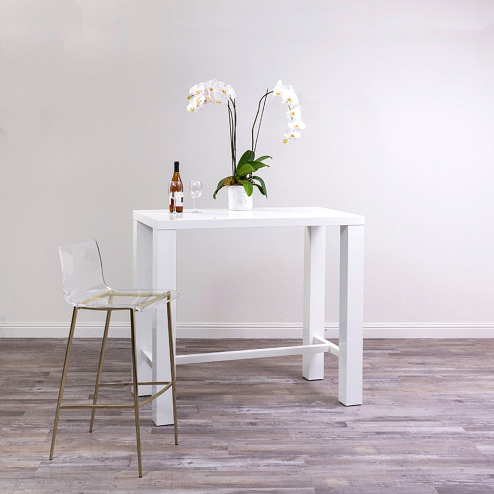 Set of Two Contemporary Acrylic and Gold Bar Stools By Homeroots | Bar Stools | Modishstore - 6