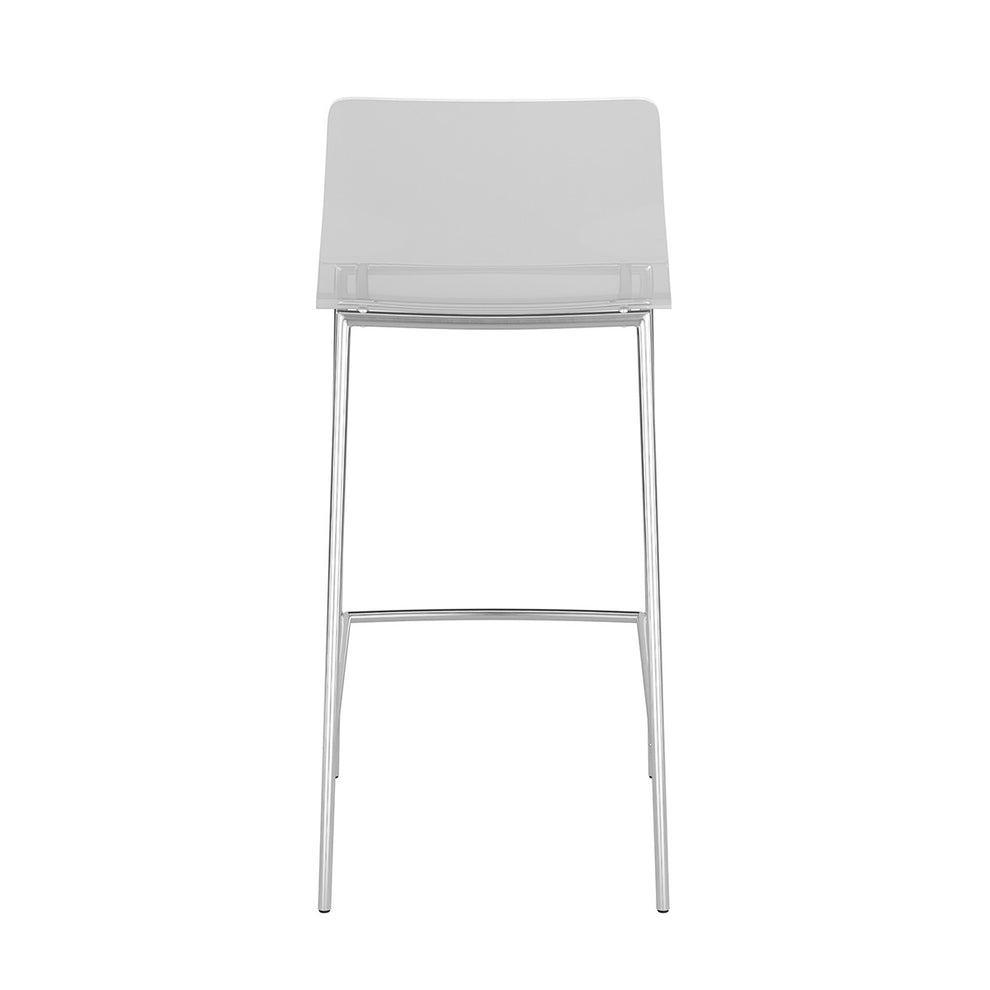Set of Two Contemporary Acrylic and Nickel Counter Stools By Homeroots | Counter Stools | Modishstore - 5