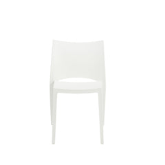 Set Of Two White Stacking Indoor Or Outdoor Chairs By Homeroots