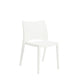 Set Of Two White Stacking Indoor Or Outdoor Chairs By Homeroots | Dining Chairs | Modishstore - 2