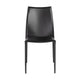 Set Of Two Premium All Black Stacking Dining Chairs By Homeroots | Dining Chairs | Modishstore