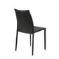 Set Of Two Premium All Black Stacking Dining Chairs By Homeroots | Dining Chairs | Modishstore - 4