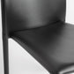 Set Of Two Premium All Black Stacking Dining Chairs By Homeroots | Dining Chairs | Modishstore - 6