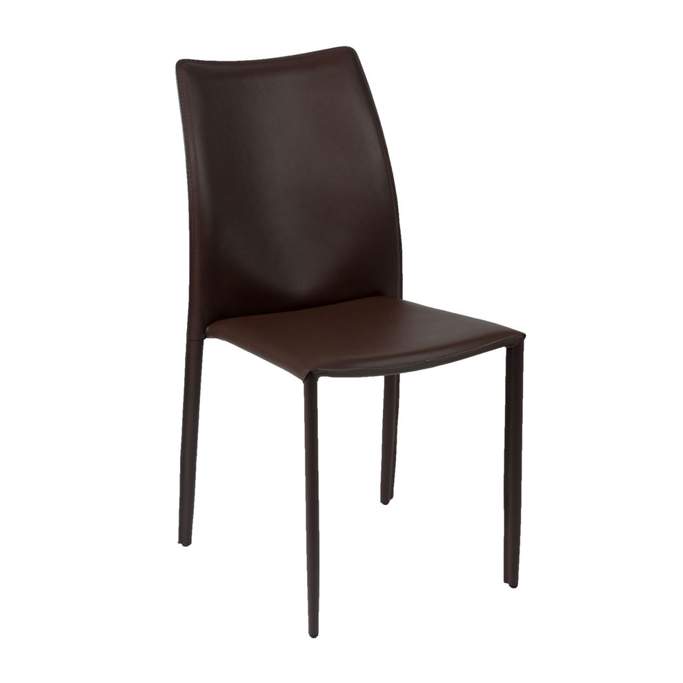 Set Of Two Premium All Black Stacking Dining Chairs By Homeroots | Dining Chairs | Modishstore - 10
