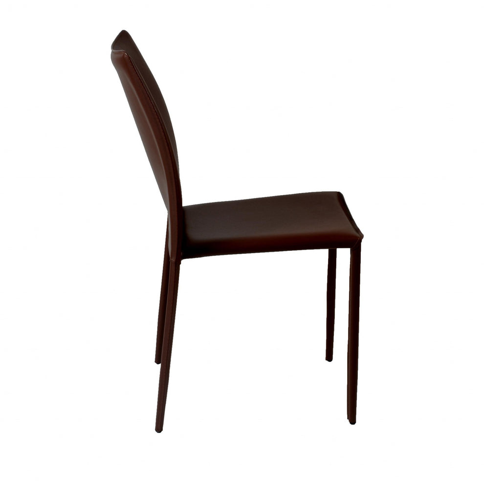 Set Of Two Premium All Black Stacking Dining Chairs By Homeroots | Dining Chairs | Modishstore - 11