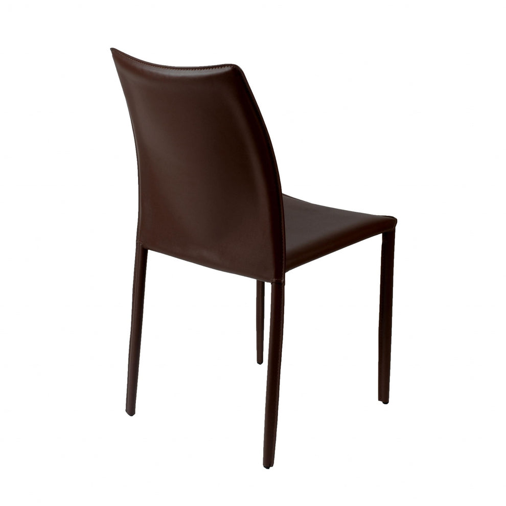 Set Of Two Premium All Black Stacking Dining Chairs By Homeroots | Dining Chairs | Modishstore - 12