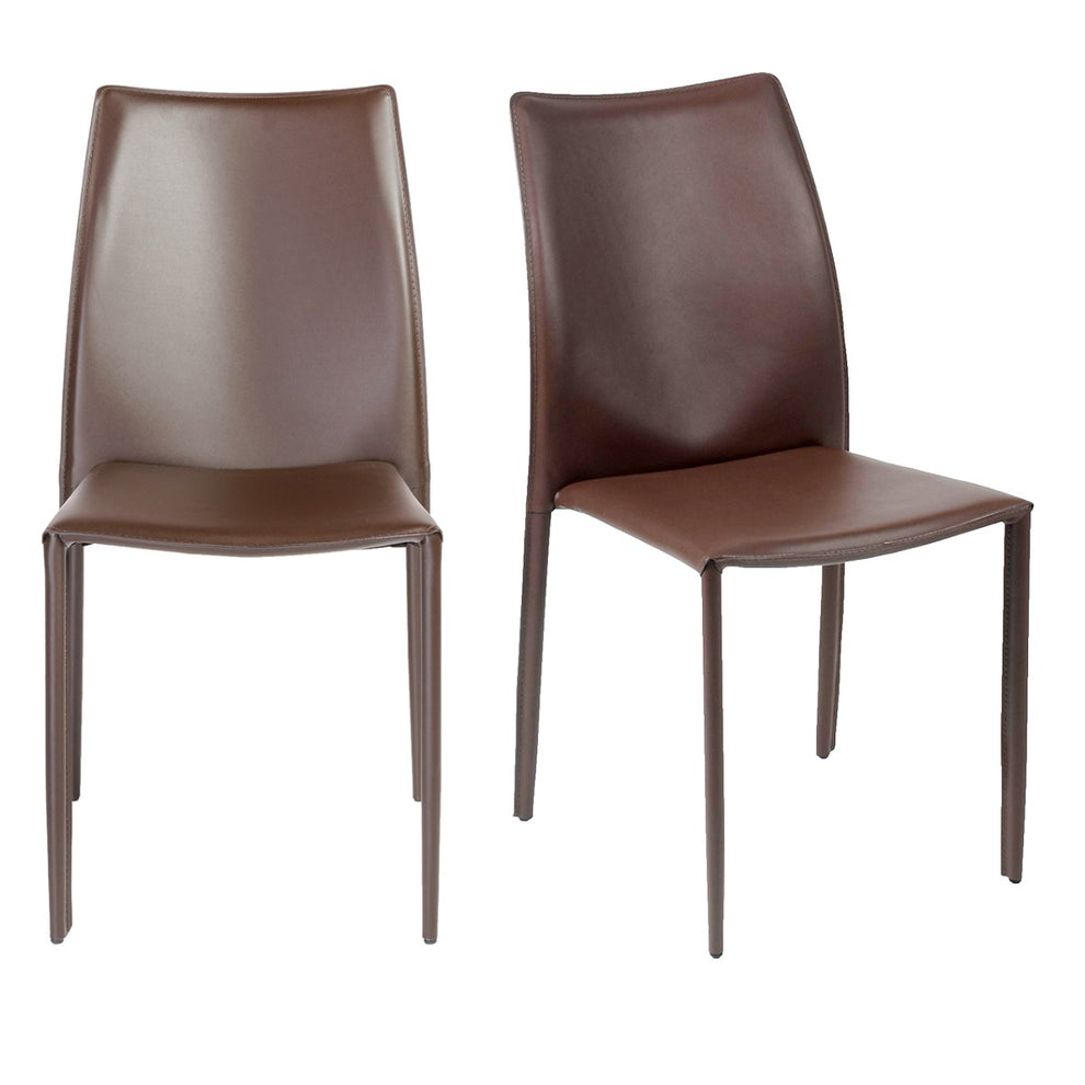 Set Of Two Premium All Black Stacking Dining Chairs By Homeroots | Dining Chairs | Modishstore - 14