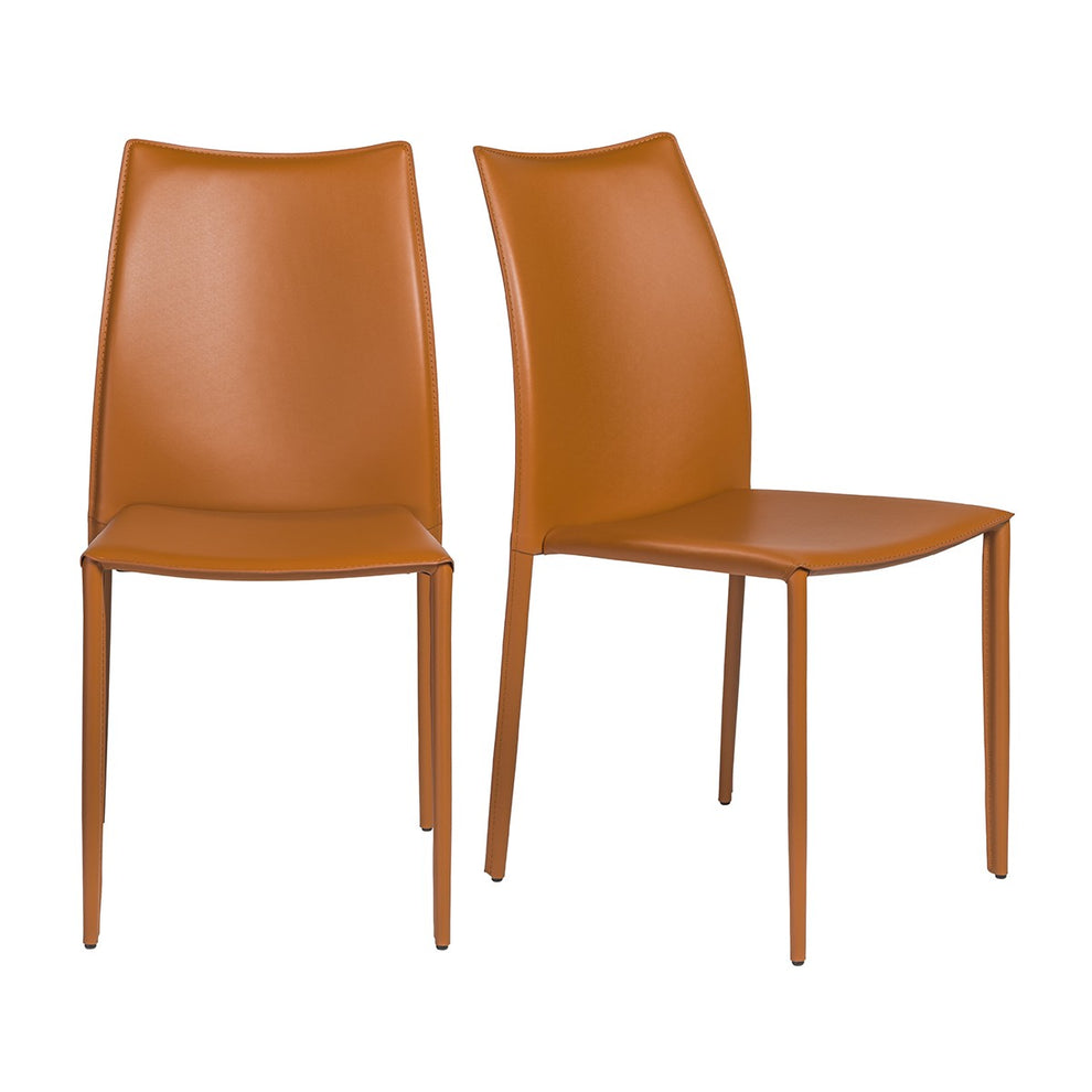Set Of Two Premium All Black Stacking Dining Chairs By Homeroots | Dining Chairs | Modishstore - 22