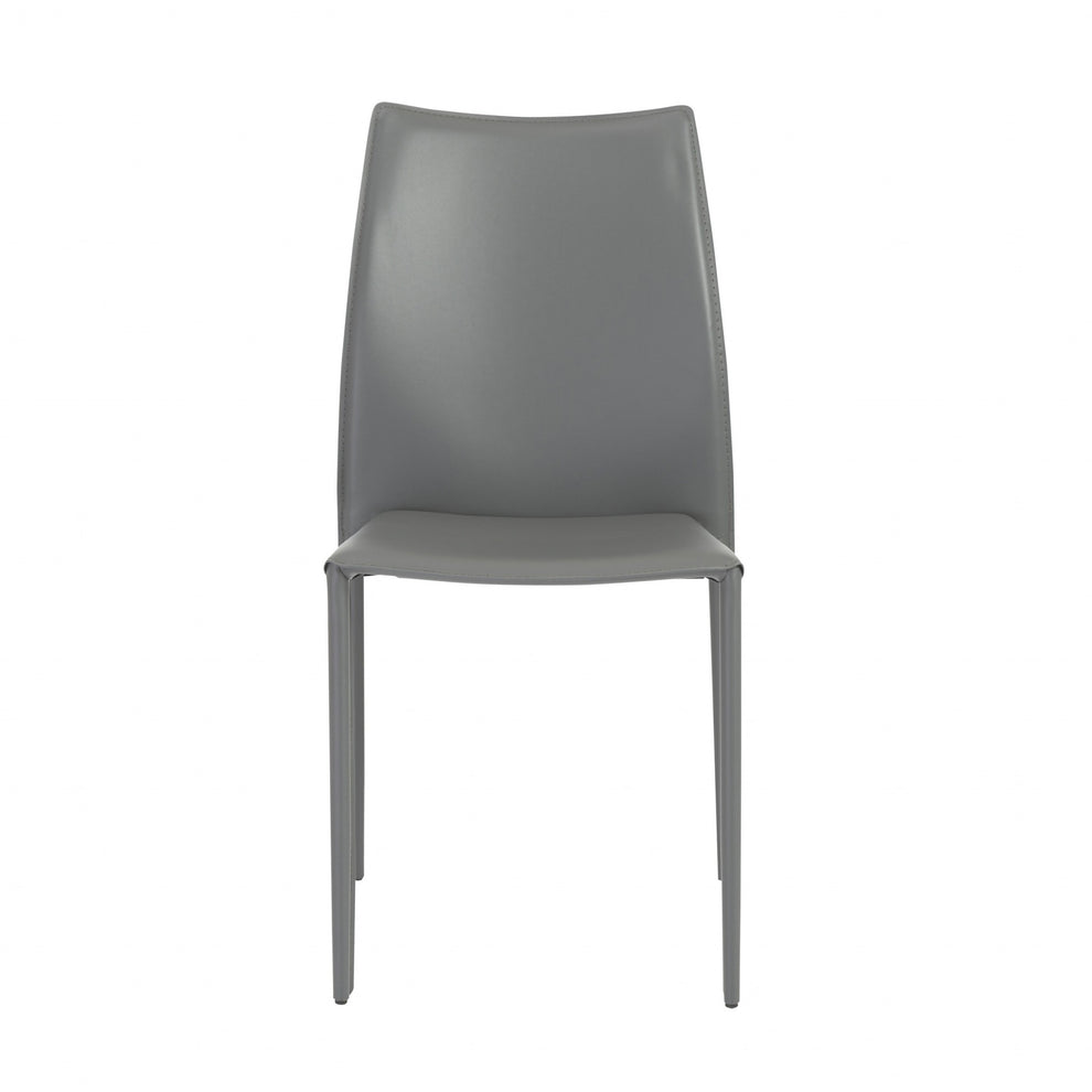 Set Of Two Premium All Black Stacking Dining Chairs By Homeroots | Dining Chairs | Modishstore - 23