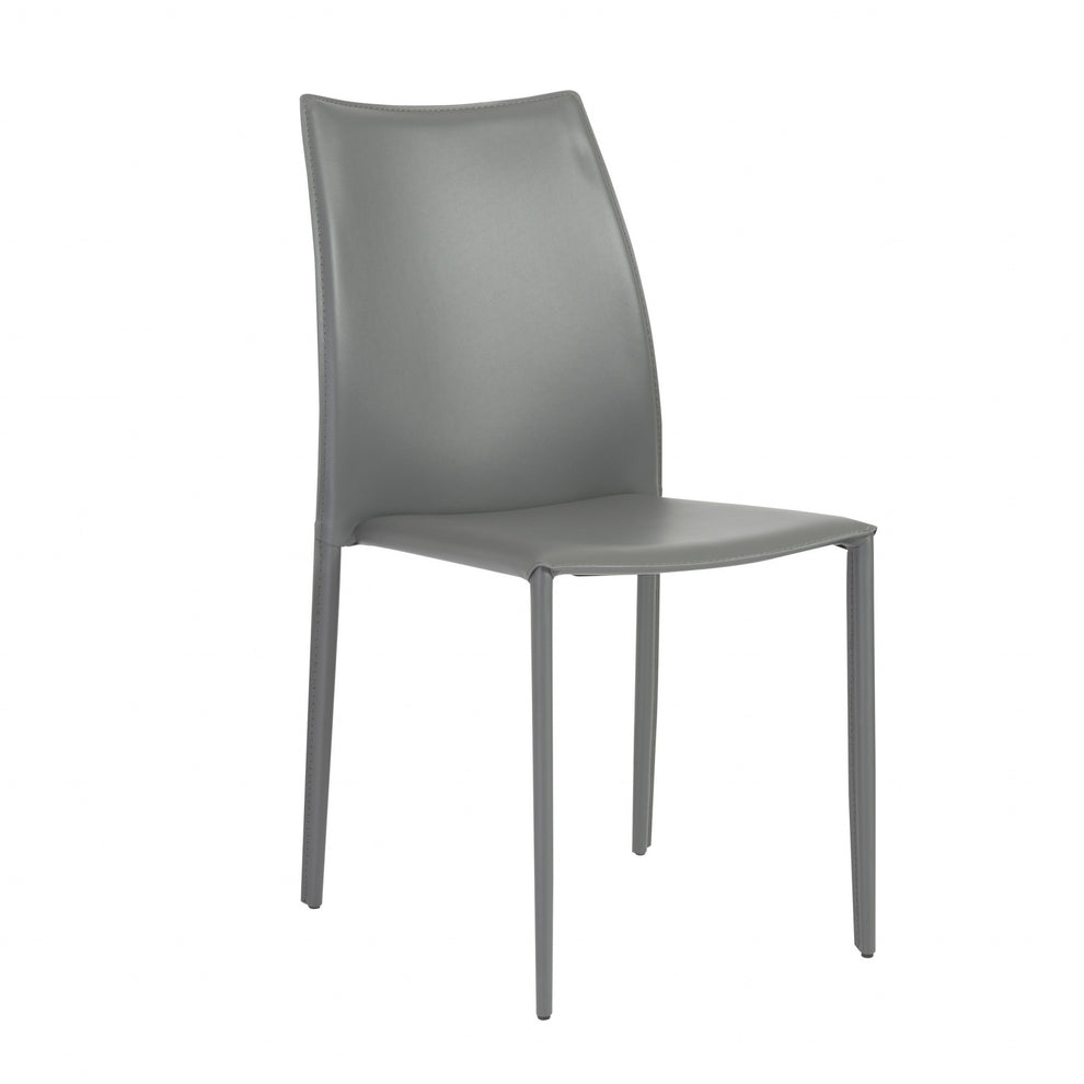 Set Of Two Premium All Black Stacking Dining Chairs By Homeroots | Dining Chairs | Modishstore - 24