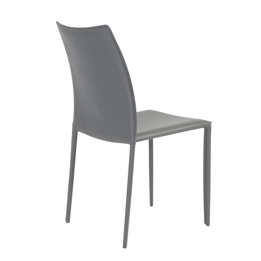 Set Of Two Premium All Black Stacking Dining Chairs By Homeroots | Dining Chairs | Modishstore - 26