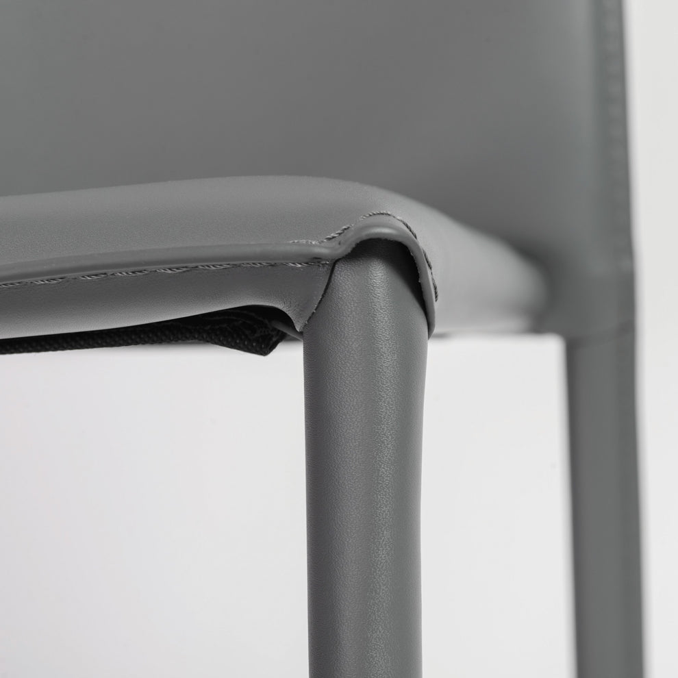 Set Of Two Premium All Black Stacking Dining Chairs By Homeroots | Dining Chairs | Modishstore - 27
