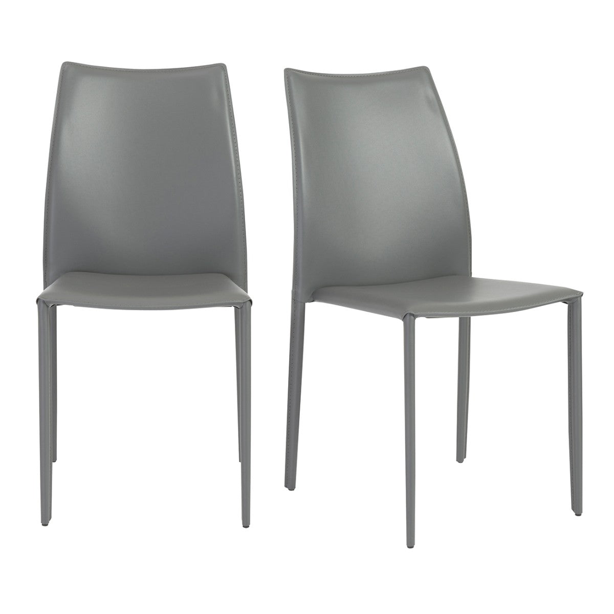 Set Of Two Premium All Black Stacking Dining Chairs By Homeroots | Dining Chairs | Modishstore - 28