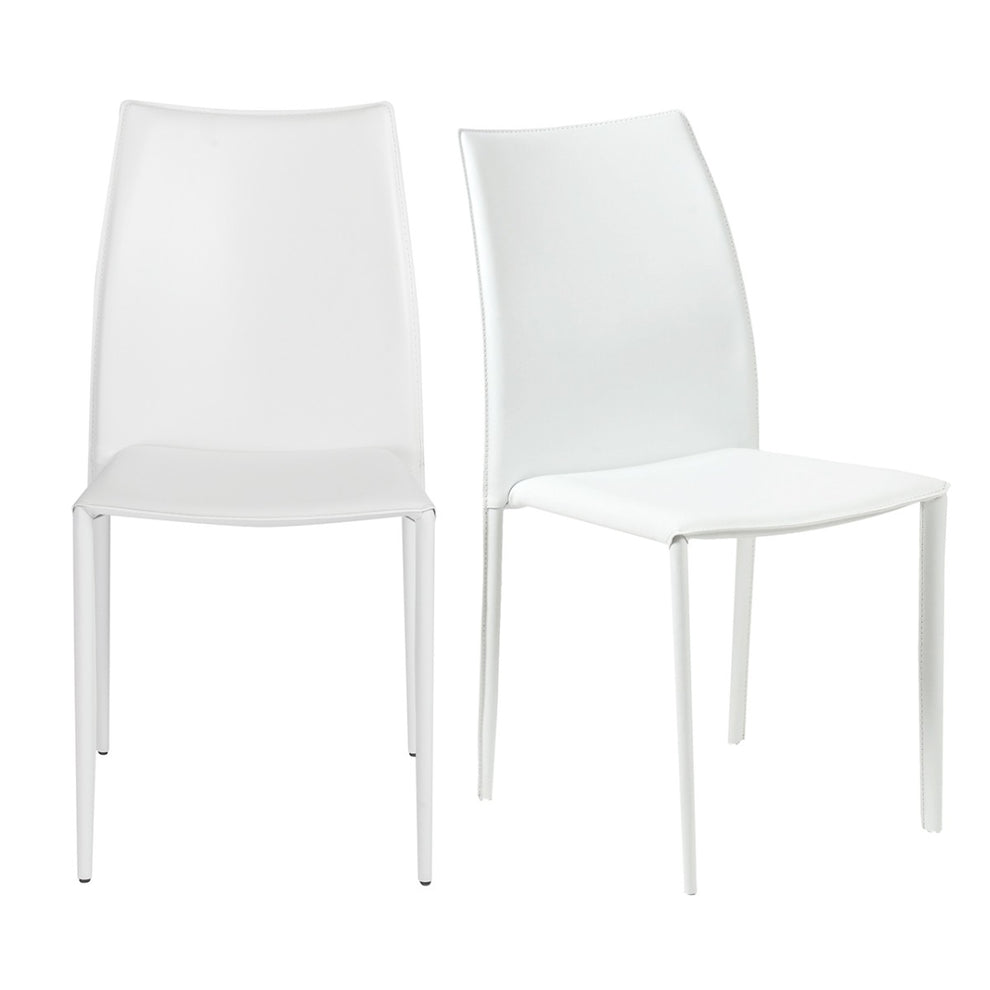 Set Of Two Premium All Black Stacking Dining Chairs By Homeroots | Dining Chairs | Modishstore - 36