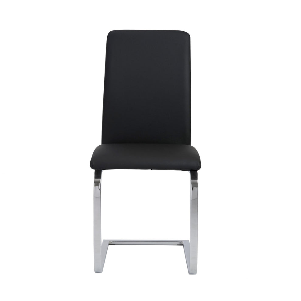 Set Of Two Mod Black And Silver Dining Chairs By Homeroots | Dining Chairs | Modishstore