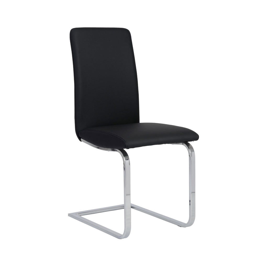 Set Of Two Mod Black And Silver Dining Chairs By Homeroots | Dining Chairs | Modishstore - 2